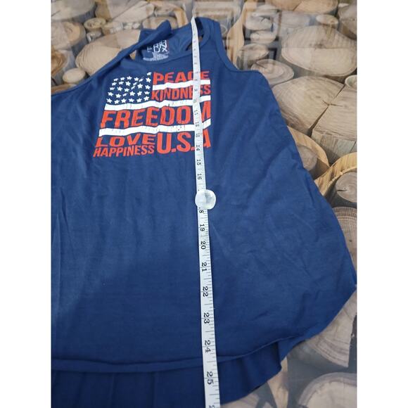 Patriotic tank top bundle lot of 2 American Flag freedom Small Freedom Peace - Picture 4 of 9